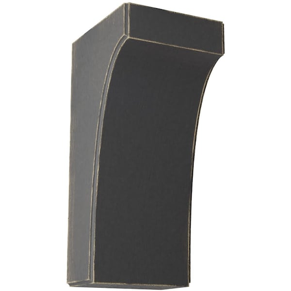 Ekena Millwork 5 1/4"W x 6"D x 12"H Clarksville Wood Vintage Decor Bracket, Black BKTWD05X06X12CVBL - main